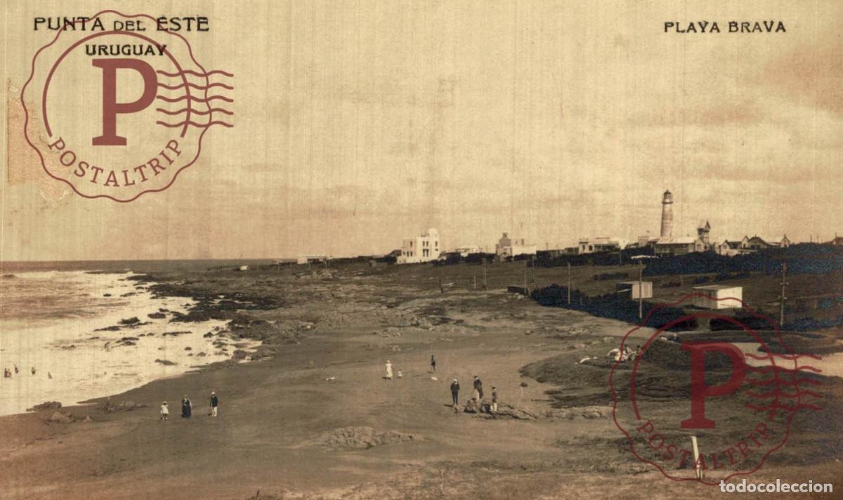 Postales: URUGUAY. PUNTA DEL ESTE PLAYA BRAVA. RPPC. FOTOGRAFICA.