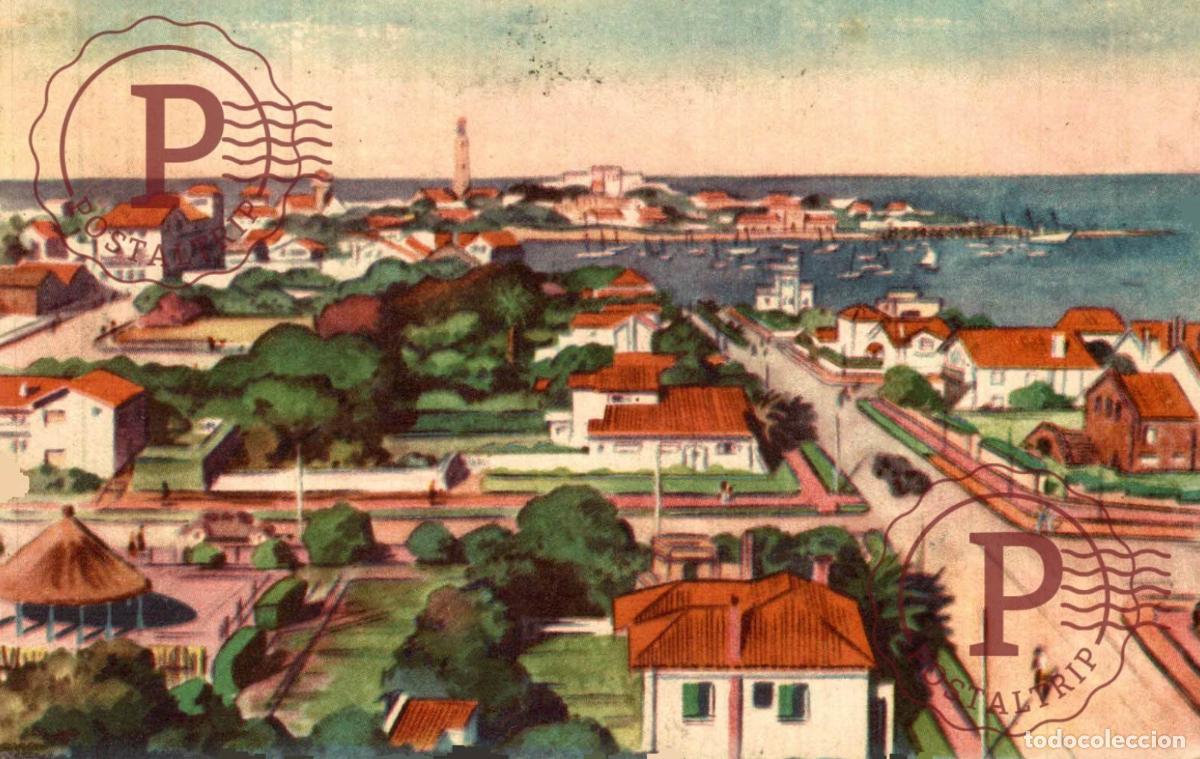Postkarten: URUGUAY. PUNTA DEL ESTE. VISTA GENERAL. ILUSTRADA. POSTALES DE AMERICA N&ordm; 25