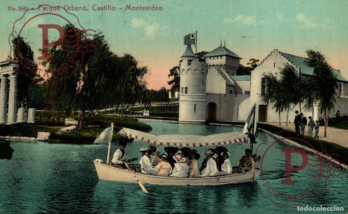 Postales: URUGUAY. MONTEVIDEO. PARQUE URBANO. CASTILLO.