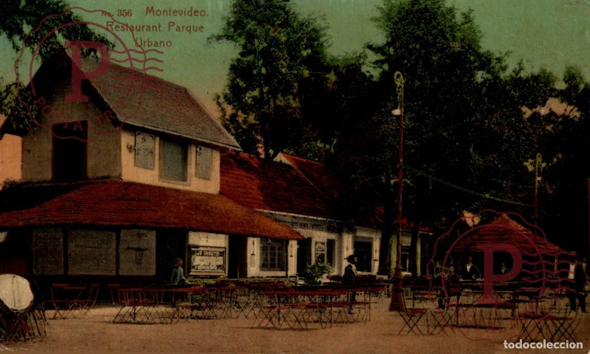 Postales: URUGUAY. MONTEVIDEO. RESTAURANT. PARQUE URBANO. RESTAURANTE.