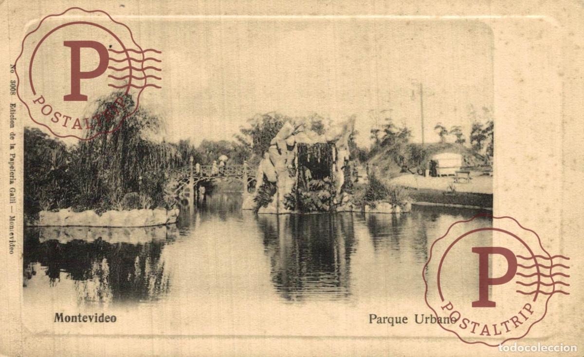 Postales: URUGUAY. MONTEVIDEO. PARQUE URBANO. PAPELERIA GALLI.