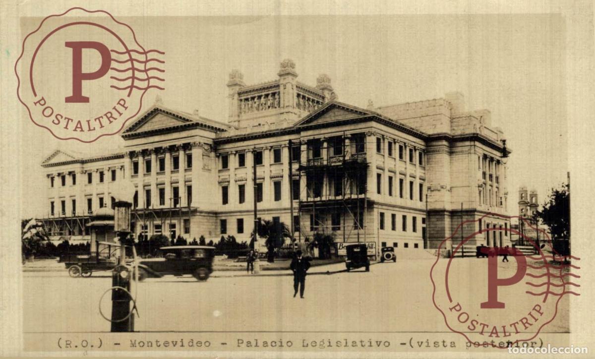 Postales: URUGUAY. MONTEVIDEO. PALACIO LEGISLATIVO VISTA POSTERIOR. RPPC. FOTOGRAFICA.