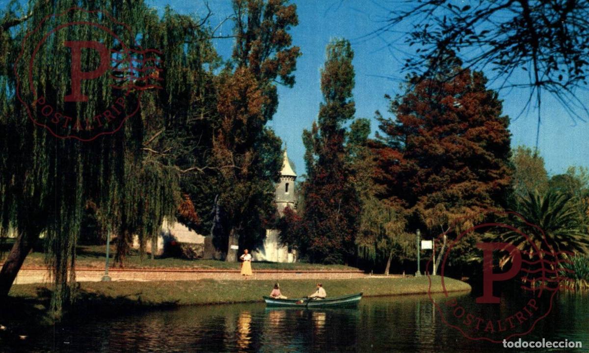 Postales: URUGUAY. MONTEVIDEO. PARQUE. PUBLI PAN AMERICAN WORLD AIRWAYS