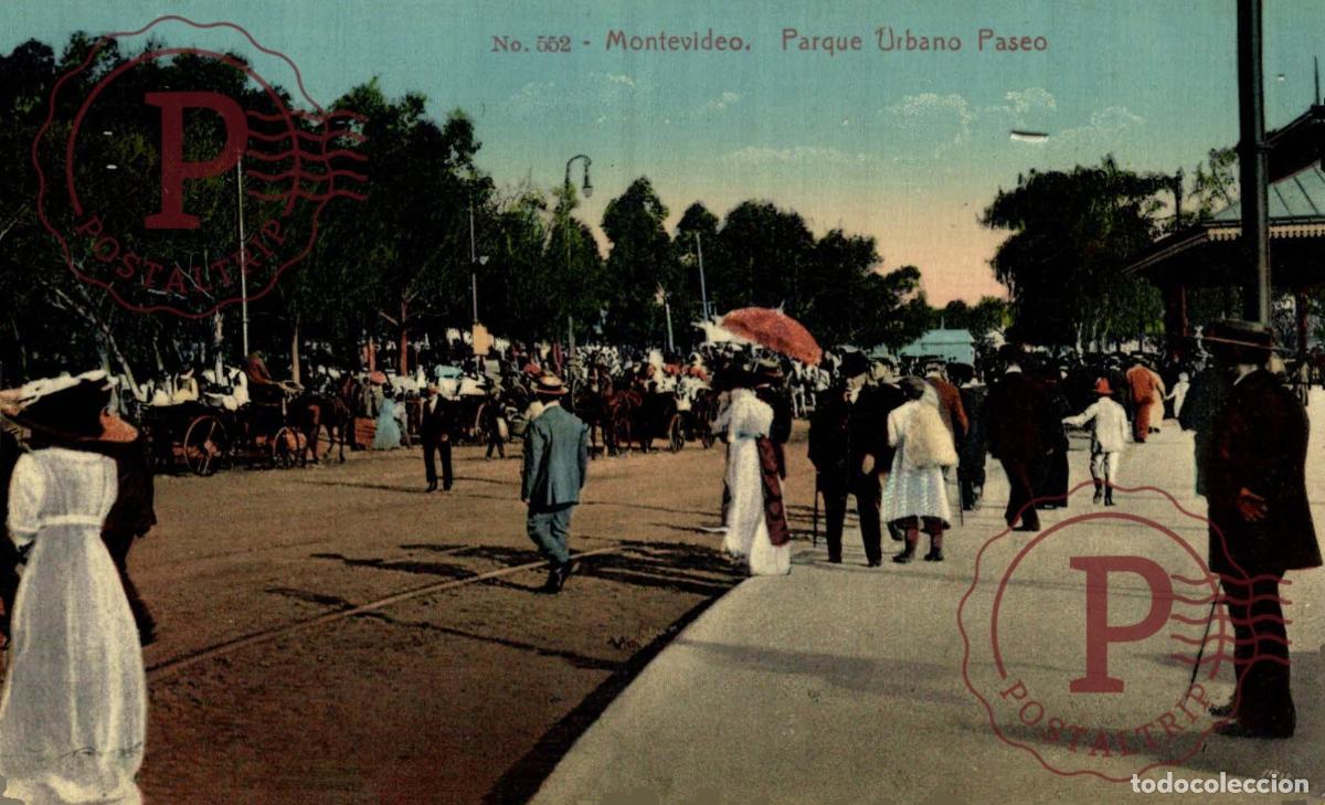 Postales: URUGUAY. MONTEVIDEO. PARQUE URBANO. PASEO.