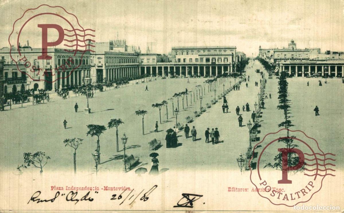 Postales: URUGUAY. MONTEVIDEO. PLAZA INDEPENDENCIA. EDIT HNOS ADROHER