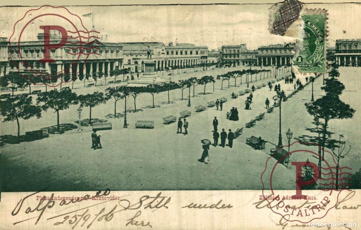 Postales: URUGUAY. MONTEVIDEO. PLAZA INDEPENDENCIA. EDIT HNOS ADROHER