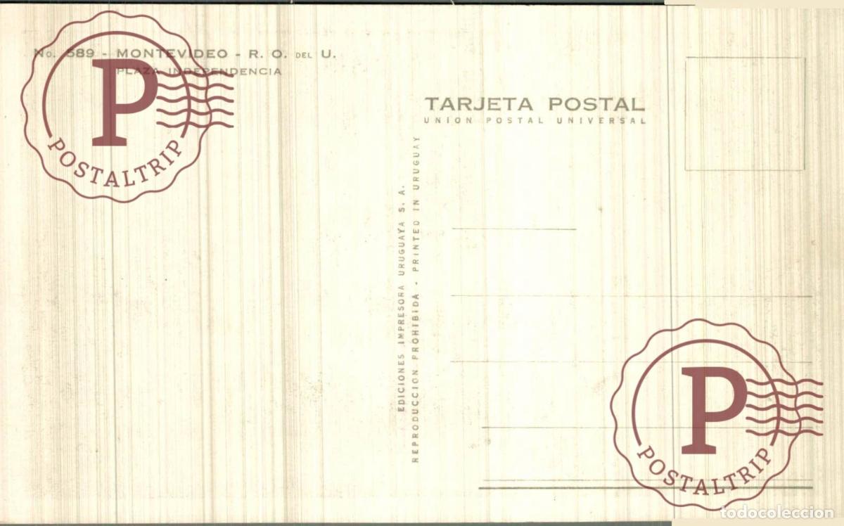 Postales: URUGUAY. MONTEVIDEO. PLAZA INDEPENDENCIA. - Foto 2