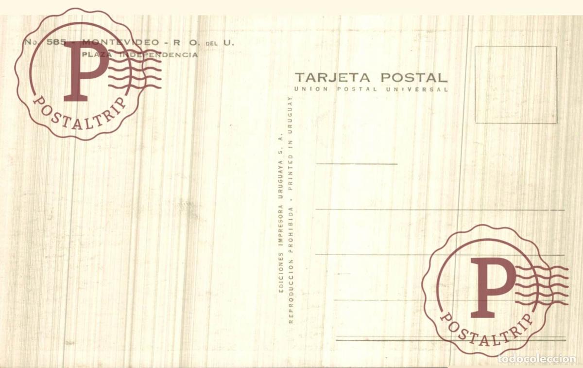 Postales: URUGUAY. MONTEVIDEO. PLAZA INDEPENDENCIA. - Foto 2