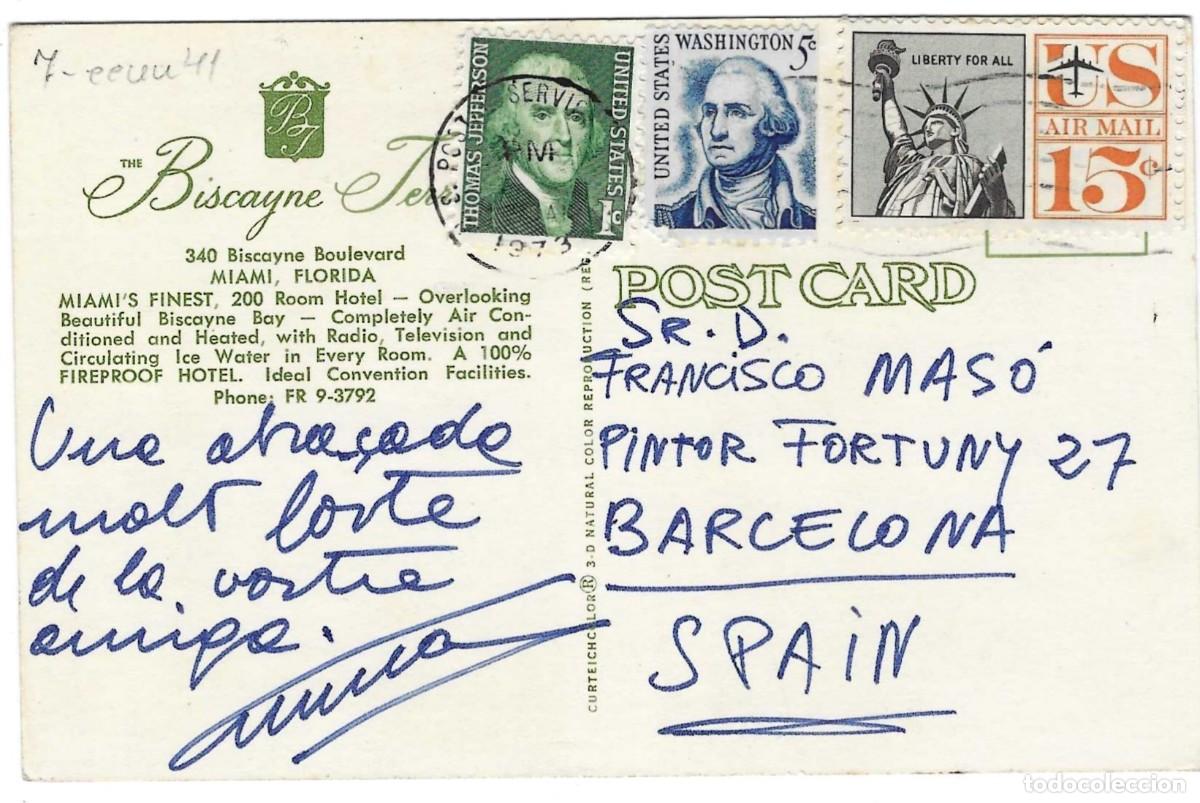 Postales: Postal EE.UU. Miami, Florida. Biscayne Boulevard. ref. 7-eeuu41 - Foto 2
