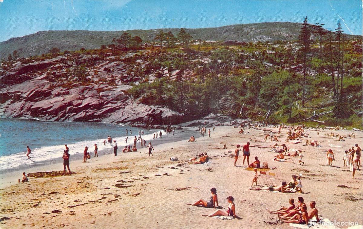 Postales: Postal de Sand Beach en Bar Harbor Parque Nacional Acadia Maine