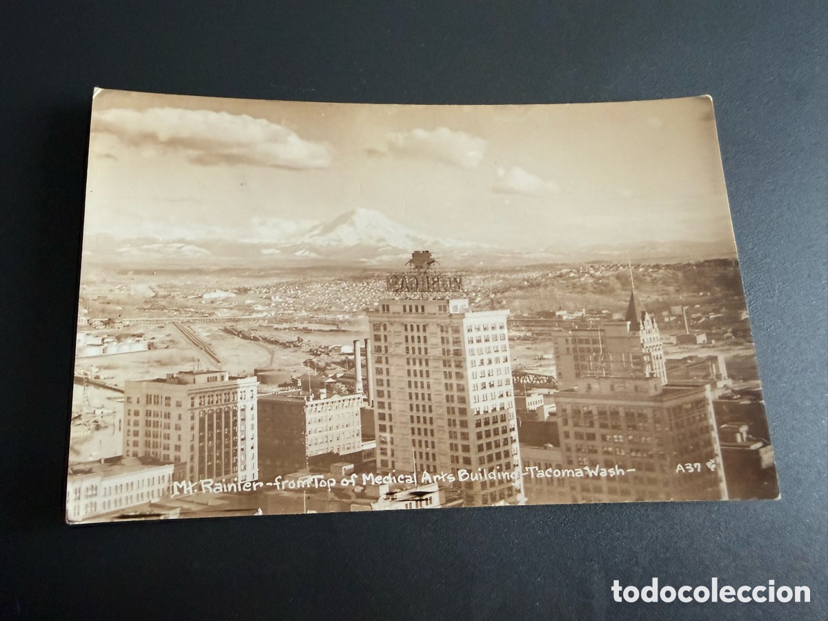 Postales: Postal. Monte RAINIER. TACOMA ( USA). a&ntilde;os 40