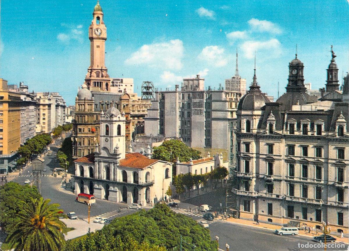 Postales: Postal de la Plaza de Mayo y el Cabildo, Buenos Aires, Argentina
