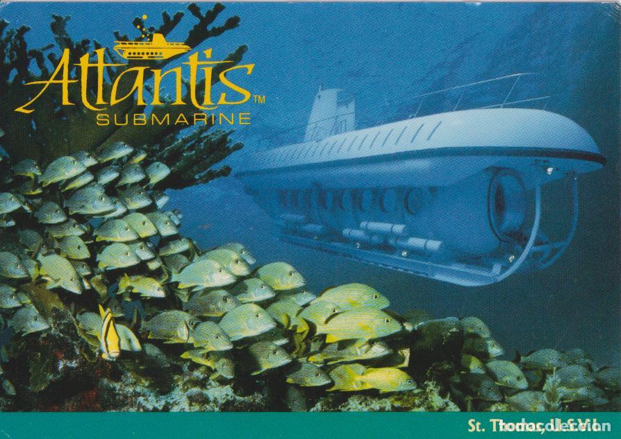 Postales: U.S.A. ATLANTIS SUBMARINE - 48 PASAJEROS - MARAVILLAS DEL MUNDO BAJO EL MAR - S/C