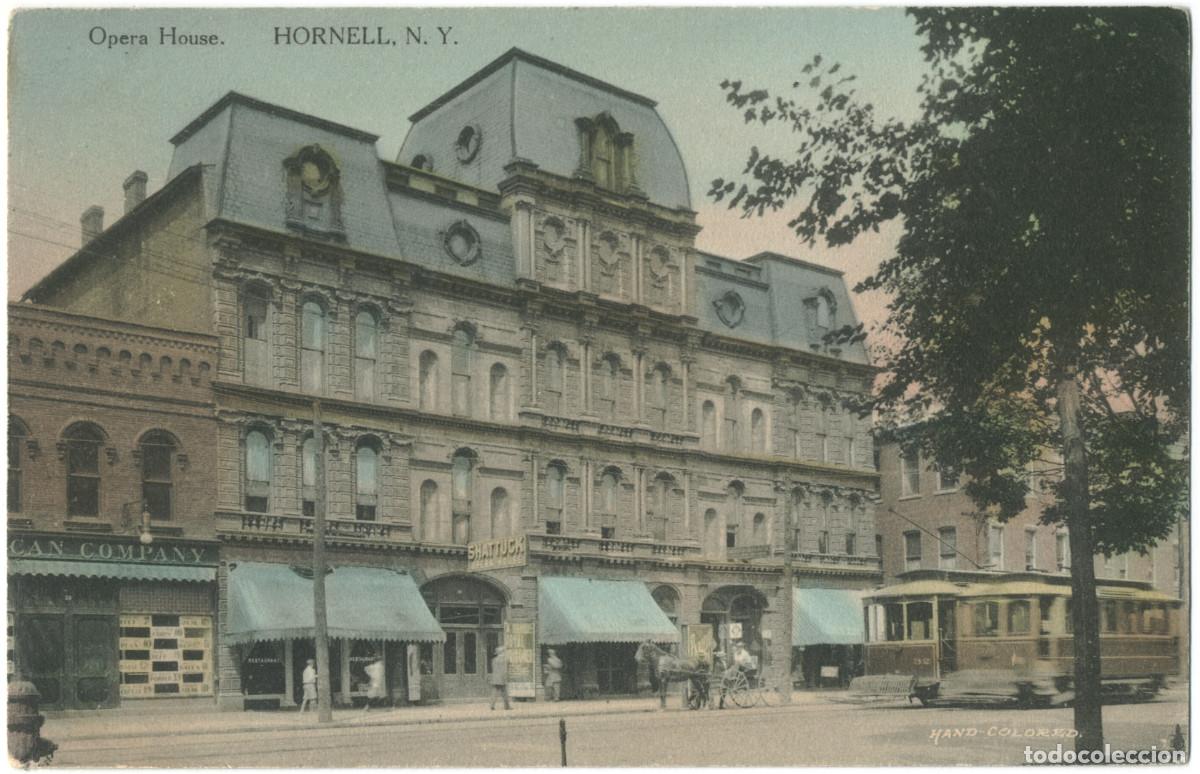 Postales: HORNELL_Opera House_Albertype / Arquitectrura Teatros NY