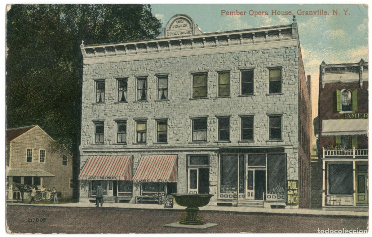 Postales: GRANVILLE (NY)_Pember Opera House_Valentine / Teatros NY
