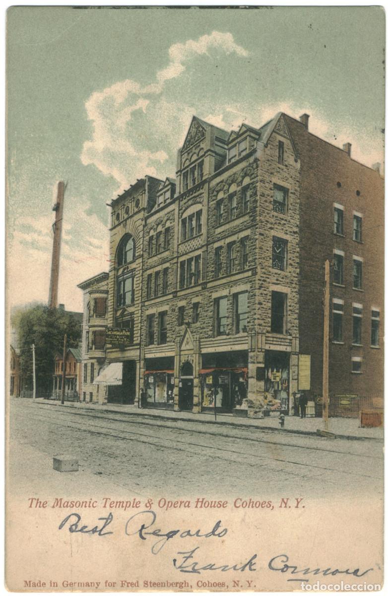 Postales: COHOES_Masonic Temple & Opera House_Fred Steenbergh / Teatros NY