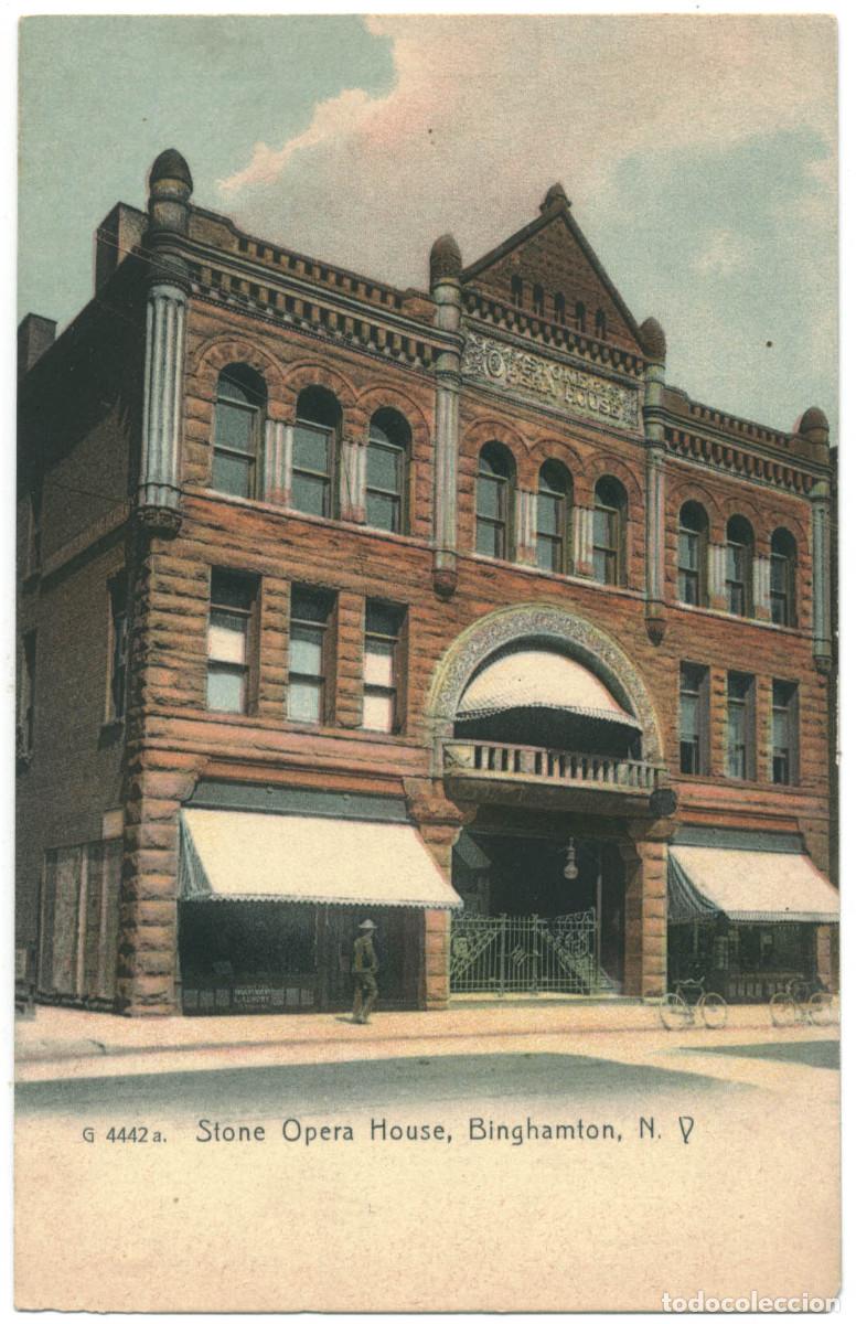 Postales: BINGHAMTON_Stone Opera House_Rotograph G 4442 a / Teatros NY