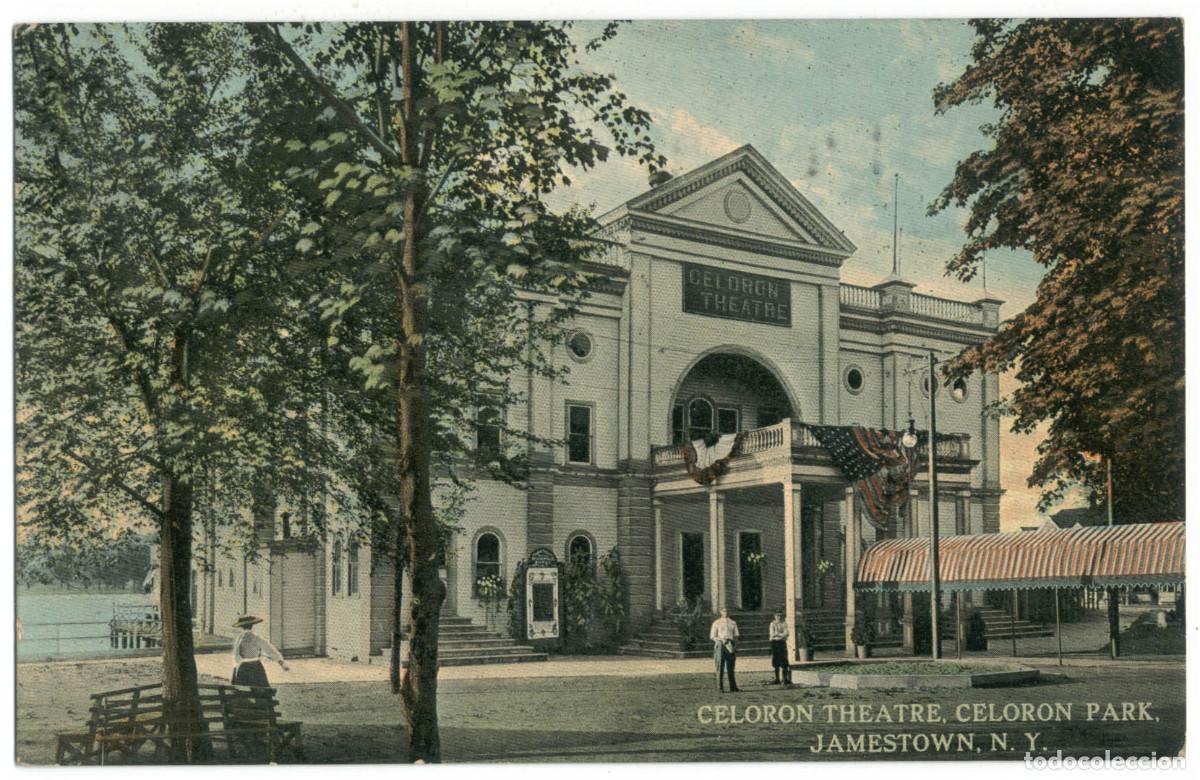Postales: JAMESTOWN_Celoron Park, Celoron Theatre_Ilegible A 26601 / Teatros NY