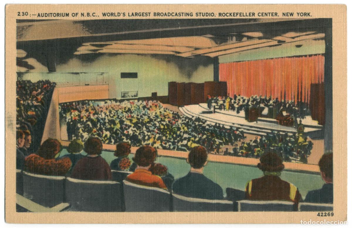 Postales: NEW YORK_Auditorium of N.B.C., Rockefeller Center_Manhattan Card / Teatros NY