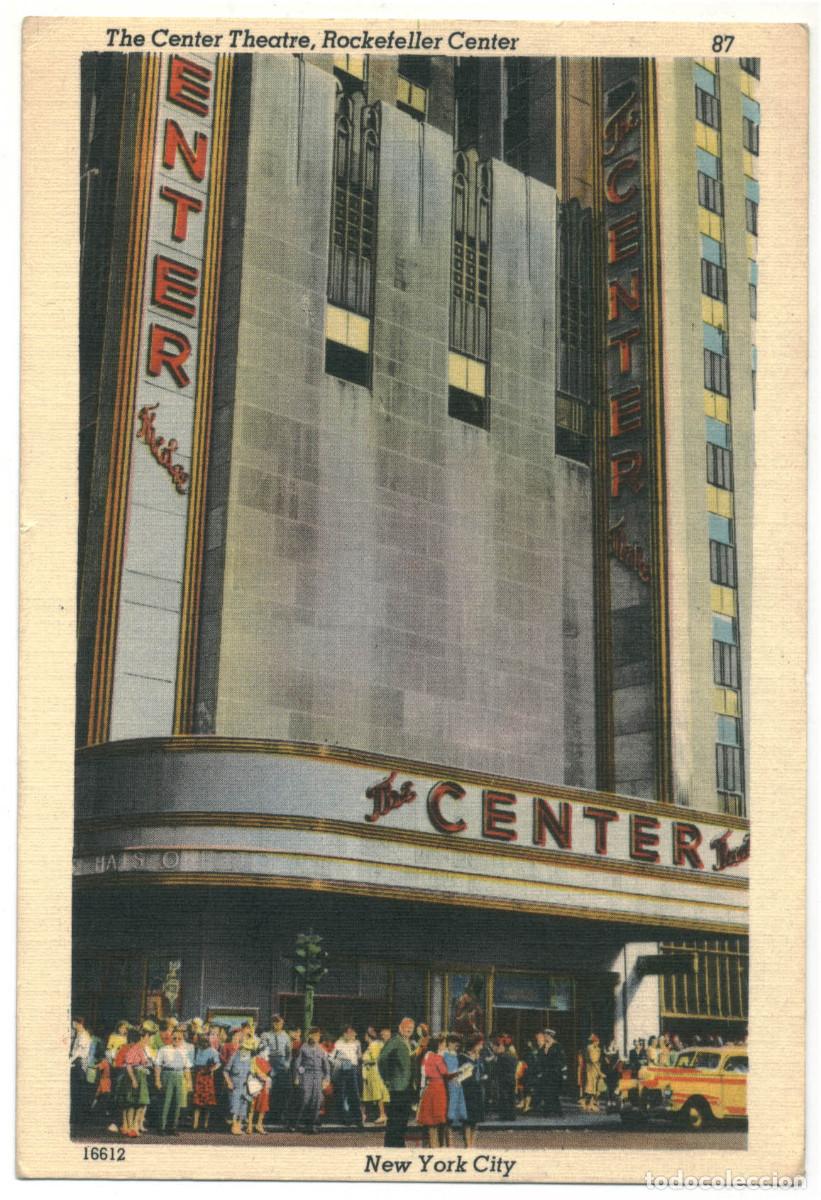 Postales: NEW YORK_Center Theatre, Rockefeller Center_Colourpicture / Teatros NY