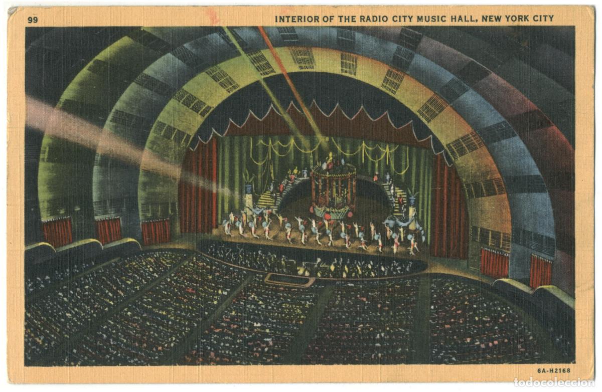 Cartes Postales: NEW YORK_Radio City Music Hall_Curteich & Alfred Mainzer / Teatros NY