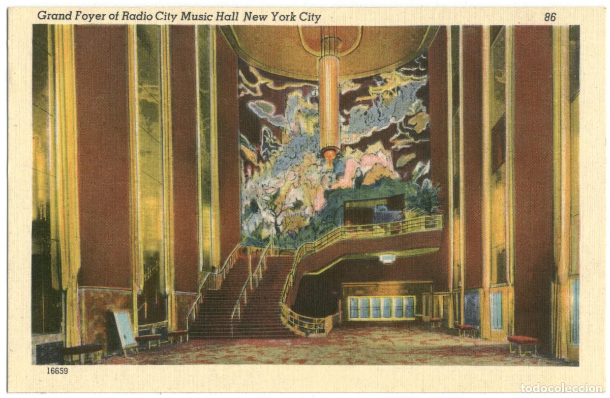 Cartes Postales: NEW YORK_Radio City Music Hall, Grand Foyer_Colourpicture / Teatros NY