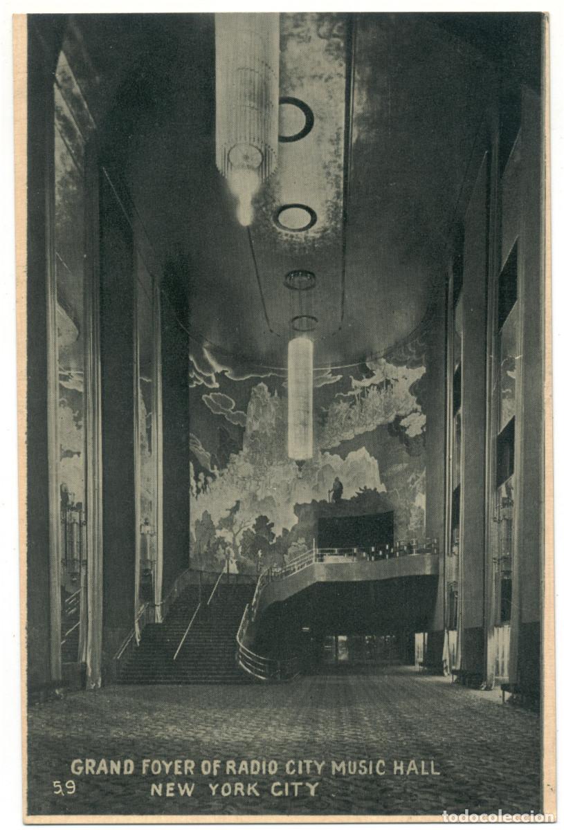 Cartes Postales: NEW YORK_Radio City Music Hall, Grand Foyer_Manhatan Card / Teatros NY