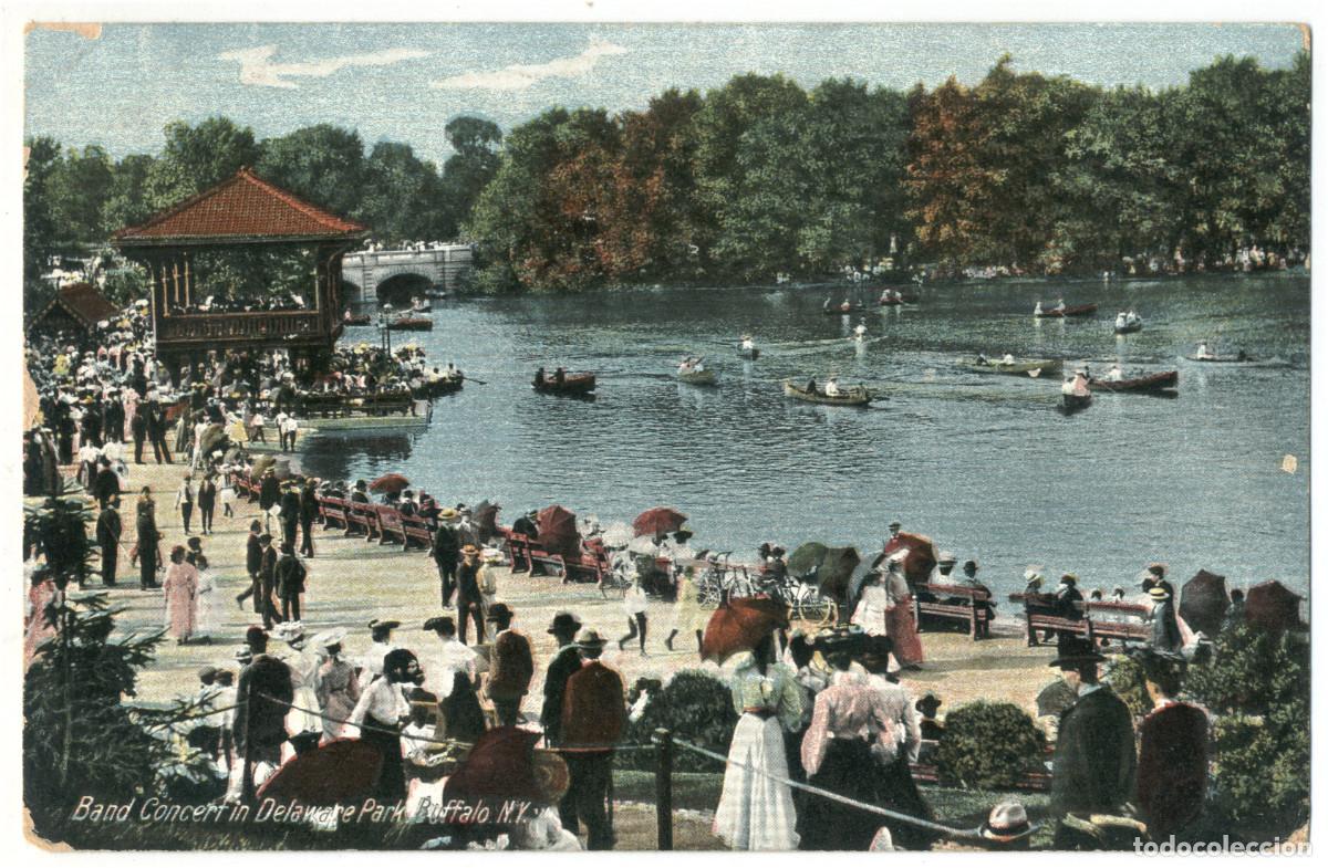 Cartes Postales: BUFFALO_Delaware Park, Band Concert_Buffalo News (Litrochrome) / Teatros NY