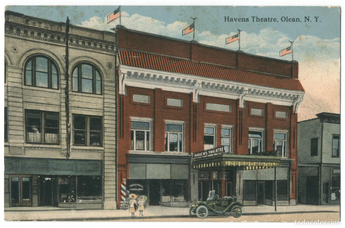 Postales: OLEAN_Hevens Theatre_C. T. Photochrom & Secord Osmer / Teatros NY