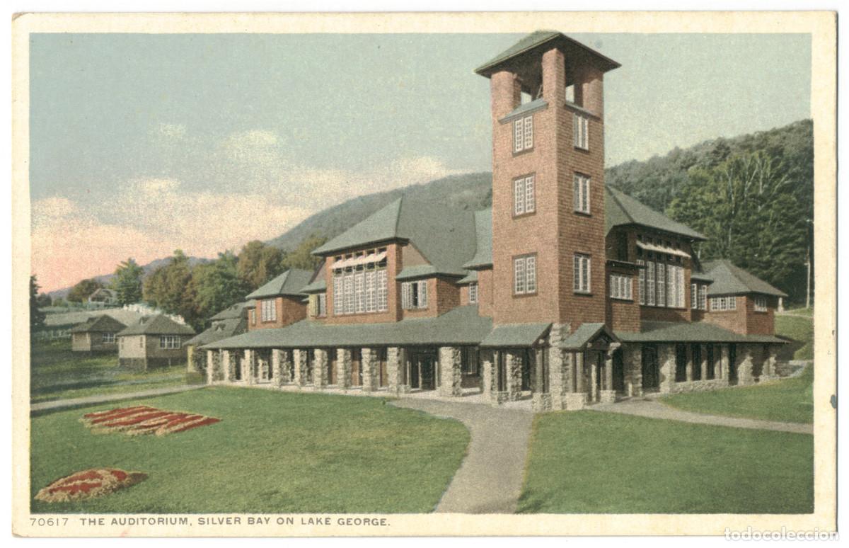 Postales: LAKE GEORGE_Silver Bay, Auditorium_Phostint / Teatros NY