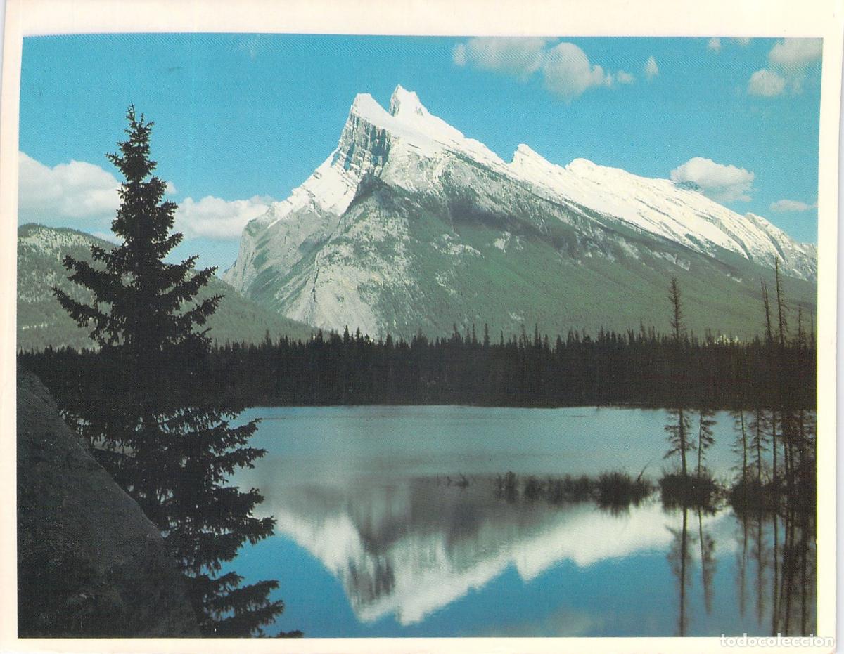 Postales: Postal de Banff Canad&aacute; Monte Rundle y Lagos Vermilion