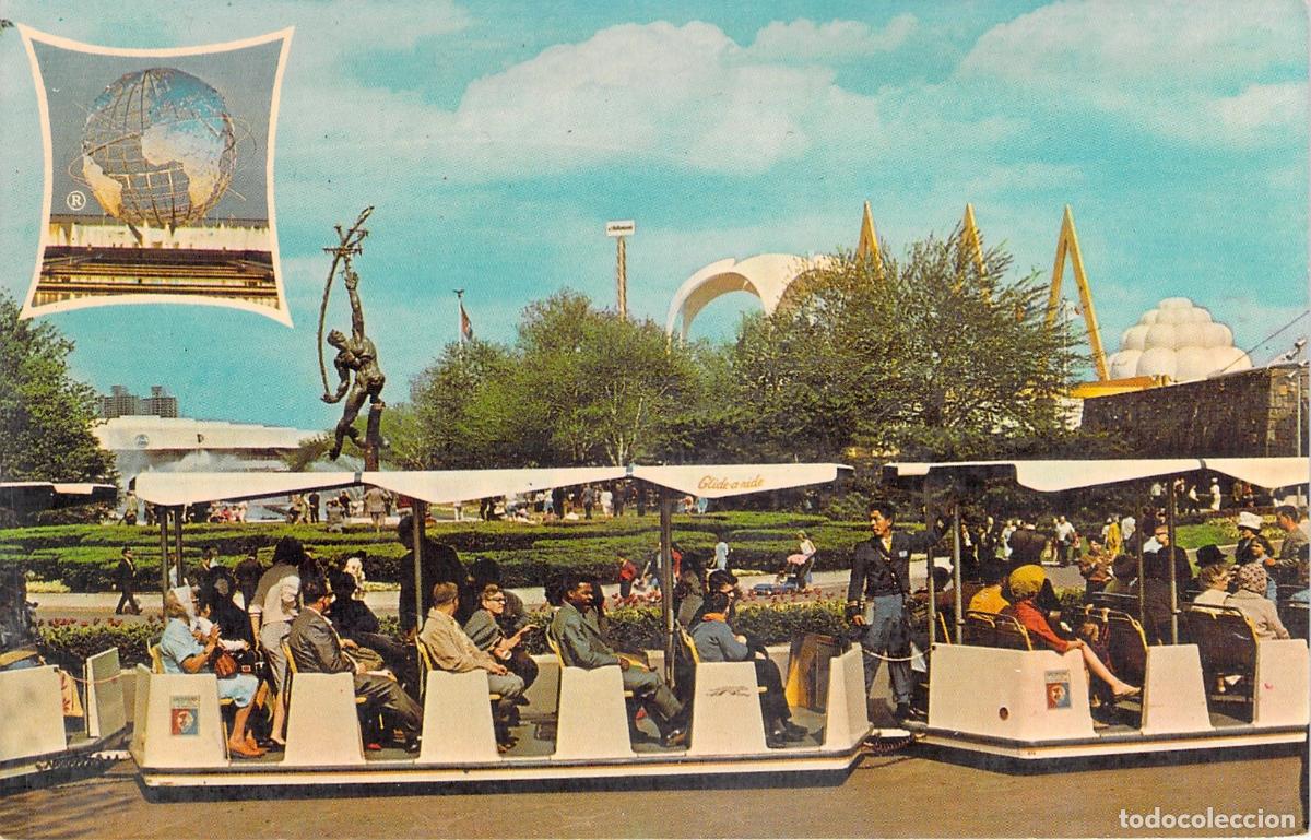 Postales: Postal Trenes Glide-a-Ride en la Exposici&oacute;n Universal de Nueva York