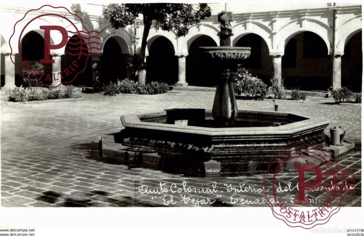 Postales: RPPC FOTOPOSTAL QUITO COLONIAL INTERIOR DEL CONVENTO DE EL TREJAR ECUADOR