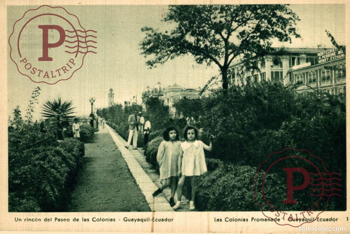 Postales: ECUADOR. GUAYAQUIL. UN RICON EN EL PASEO DE LAS COLONIAS.