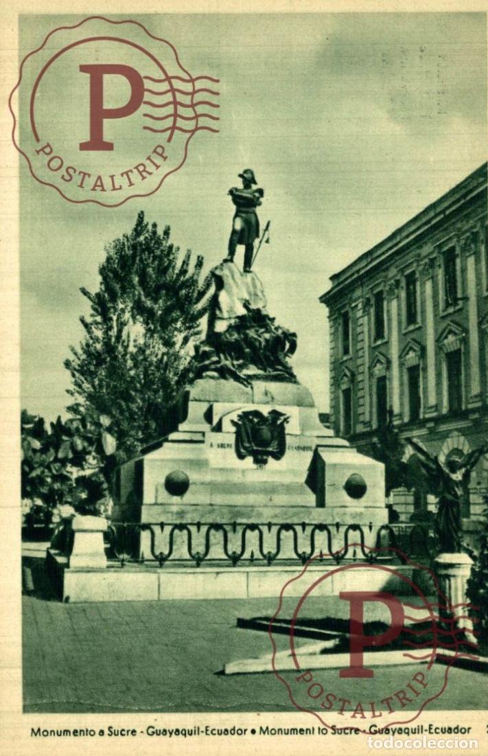 Postales: ECUADOR. GUAYAQUIL. MONUMENTO A SUCRE.