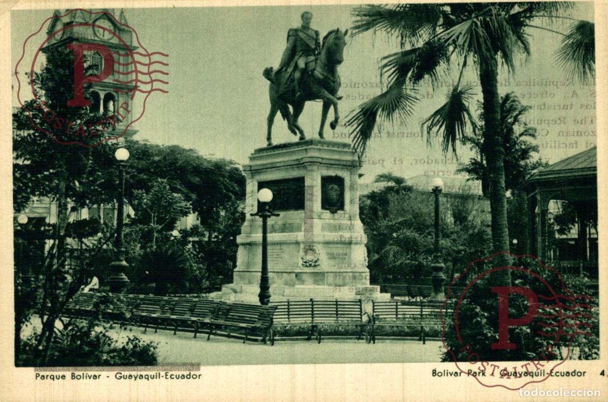 Postales: ECUADOR. GUAYAQUIL. PARQUE BOLIVAR.