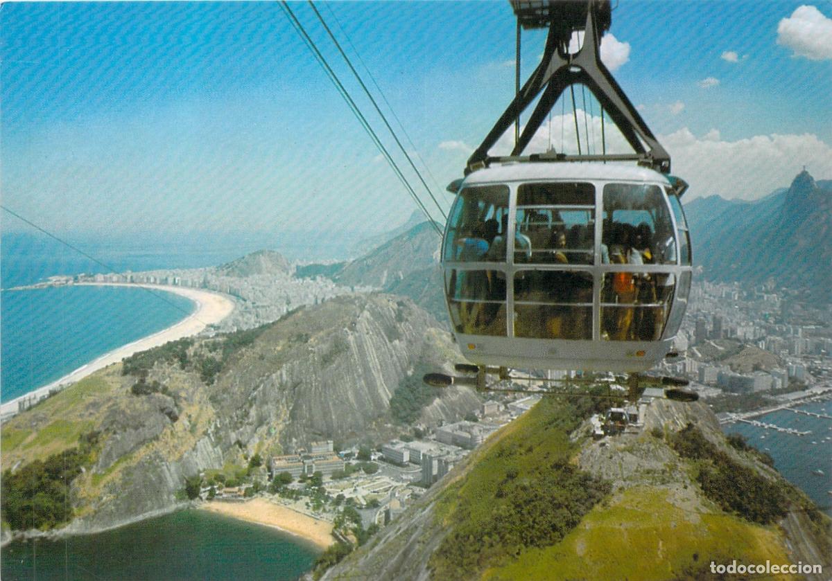 Postales: Postal de R&iacute;o de Janeiro, Vista con Bondinho del Pan de Az&uacute;car