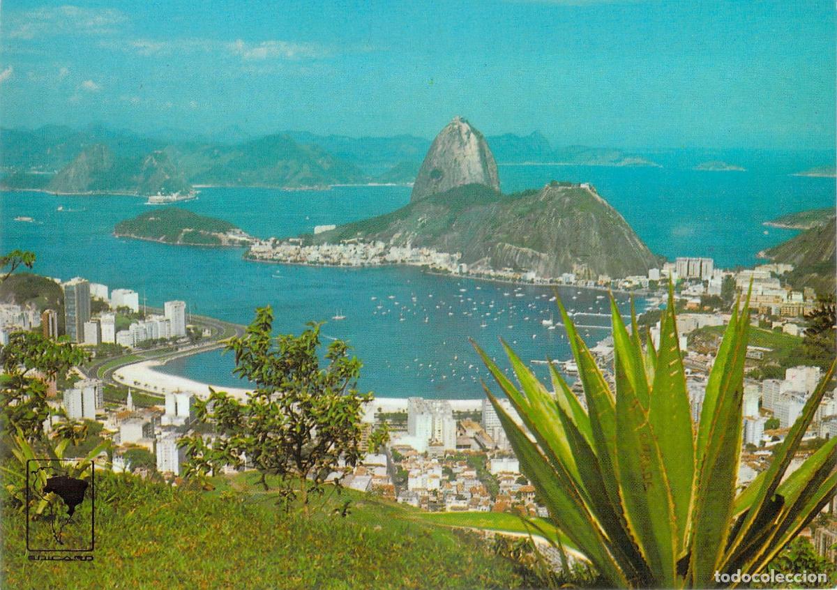 Postales: Postal de R&iacute;o de Janeiro: Vista Parcial de Botafogo y el Pan de Az&uacute;car