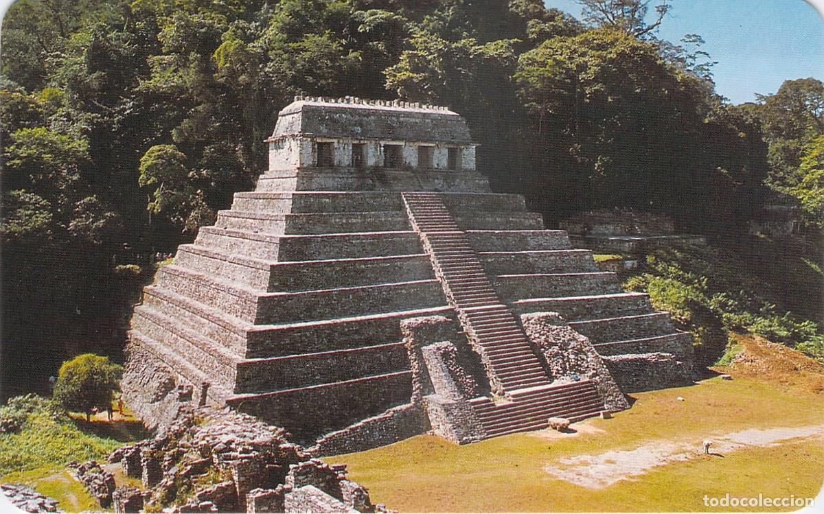 Postales: Tarjeta Postal del Templo de las Inscripciones en Palenque Chiapas