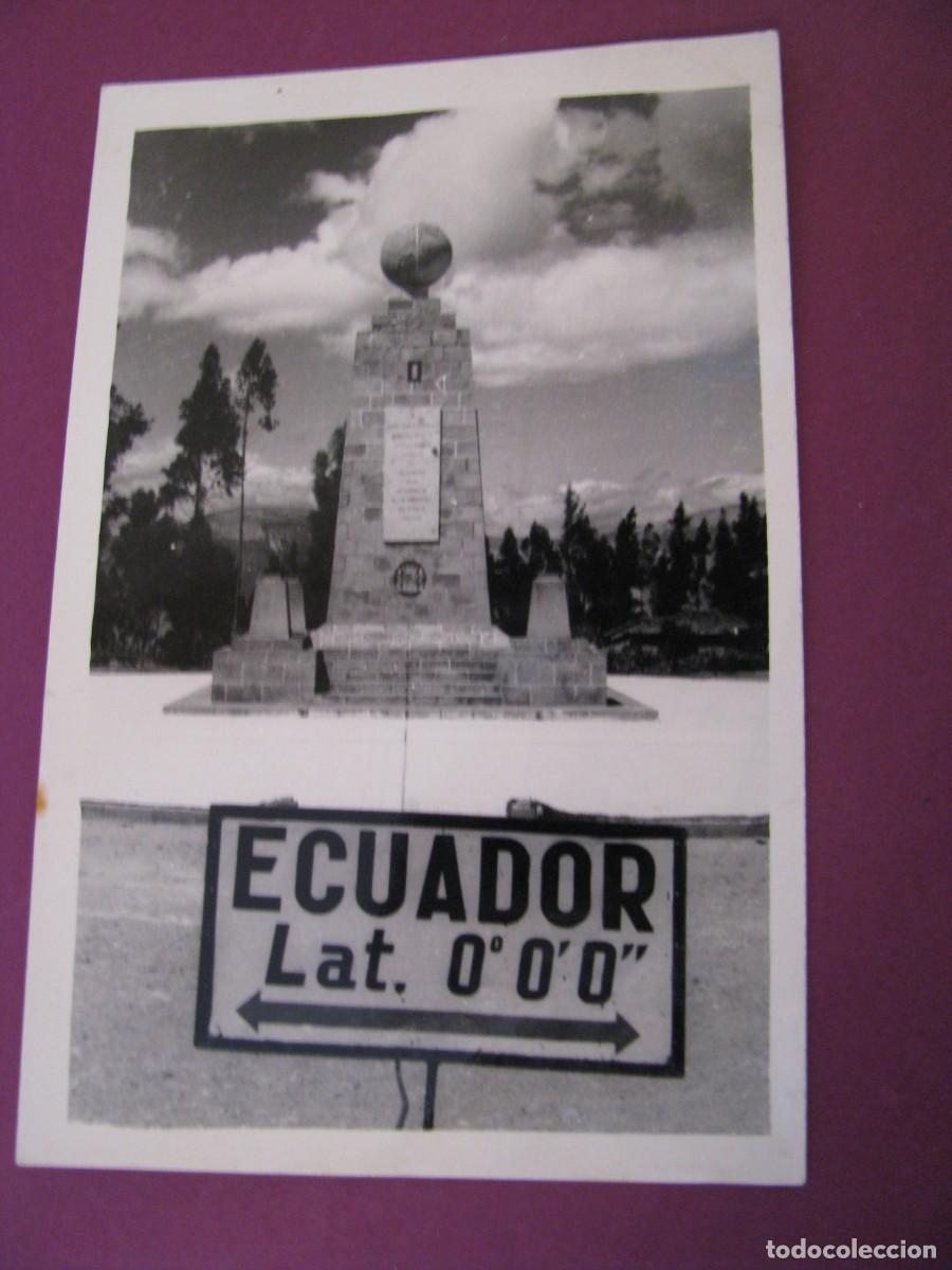 Postales: POSTAL FOTOGRAFICA DE ECUADOR. LATITUD 0. MATASELLO EN LA MITAD DEL MUNDI. CIRCULADA 1967