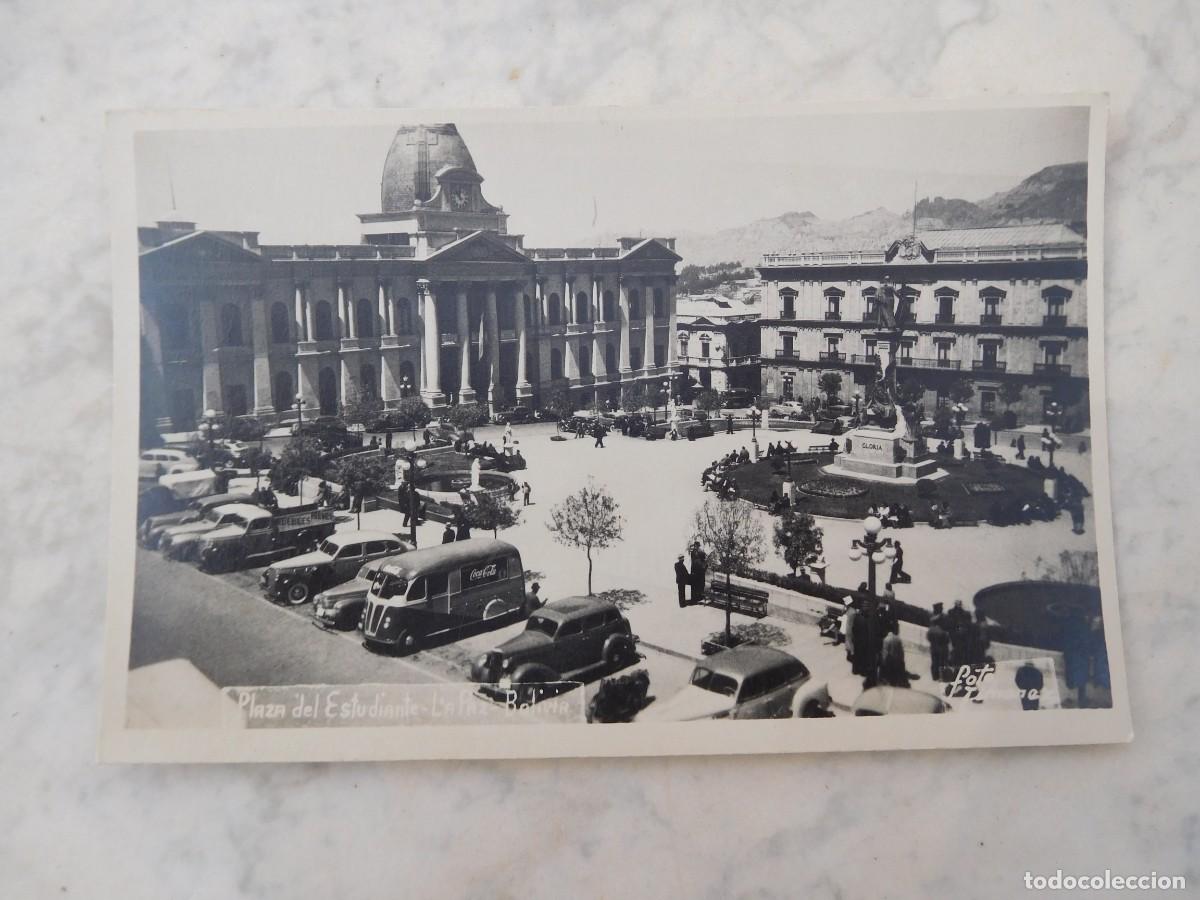Postales: Postal de Bolivia. La Paz. Plaza del estudiante