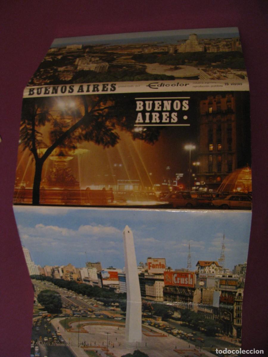 Postales: TIRA DE 15 POSTALES DE ARGENTINA, BUENOS AIRES. EDICOLOR. 15X8 CM.