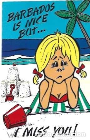 Postales: Barbados & Marcofilia, Barbados Es agradable, pero...... Lisboa, 1987 (52)