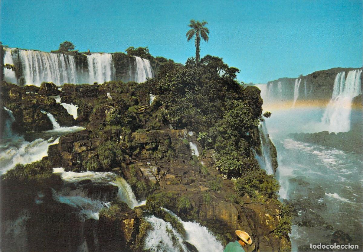 Postales: Postal de Vista Parcial de las Cataratas del Iguaz&uacute;, Brasil