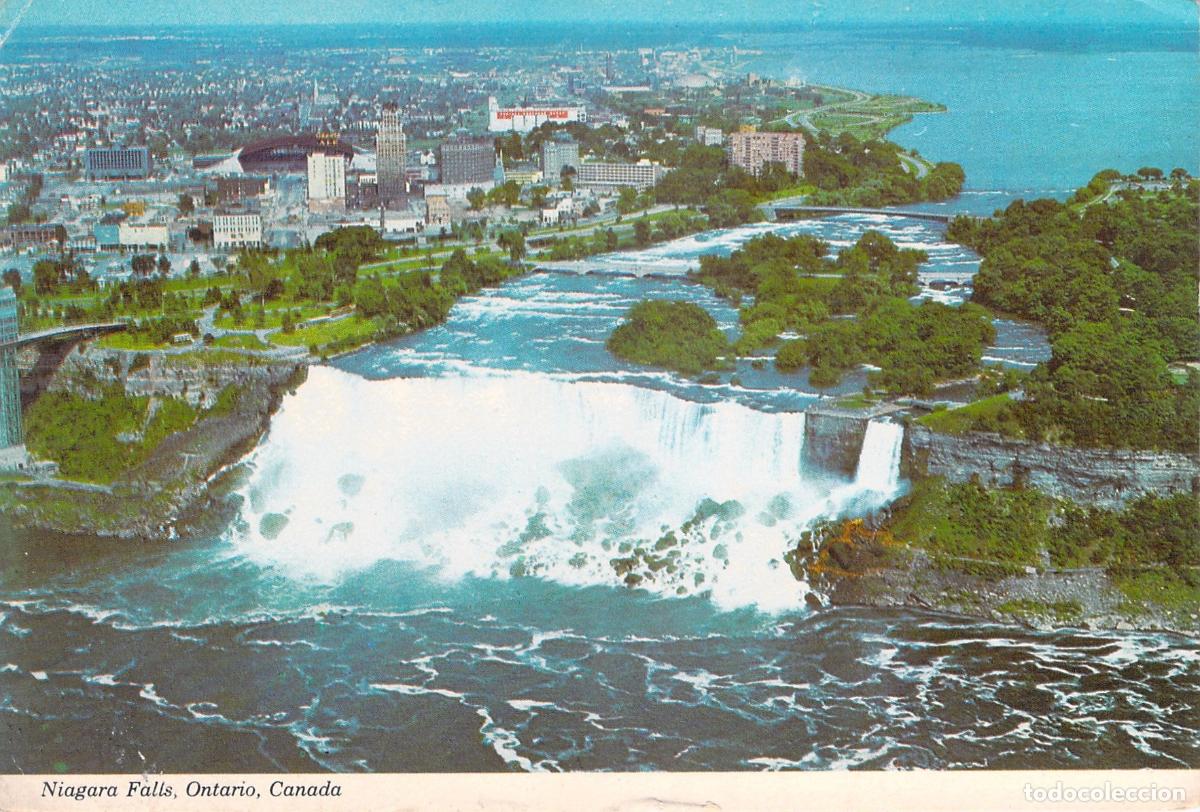 Postales: Postal de las Cataratas del Ni&aacute;gara Vista A&eacute;rea Ontario Canad&aacute;