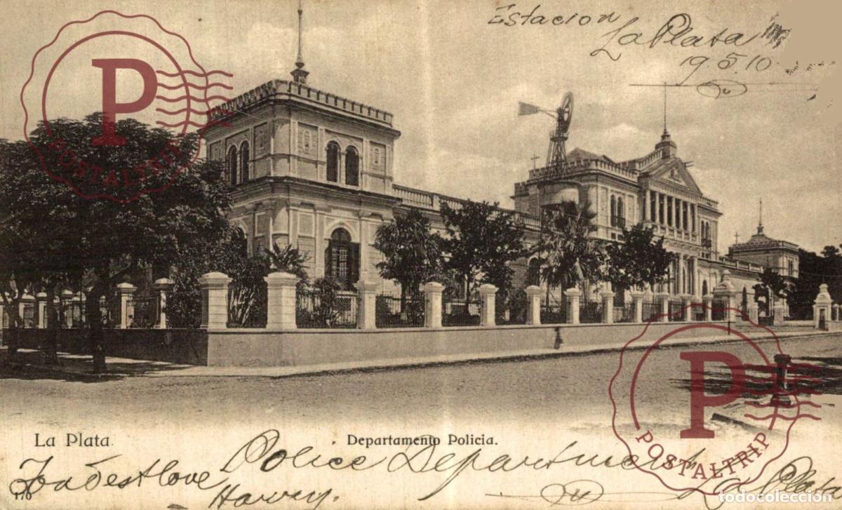 Postcards: ARGENTINA. La Plata - Departamento Polic&iacute;a. Rep&uacute;blica Argentina.