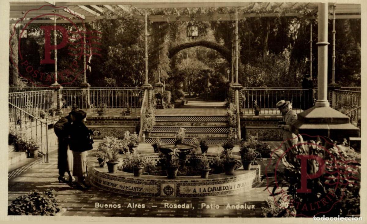 Postcards: ARGENTINA. BUENOS AIRES. ROSEDAL PATIO ANDALUZ. RPPC. FOTOGRAFICA