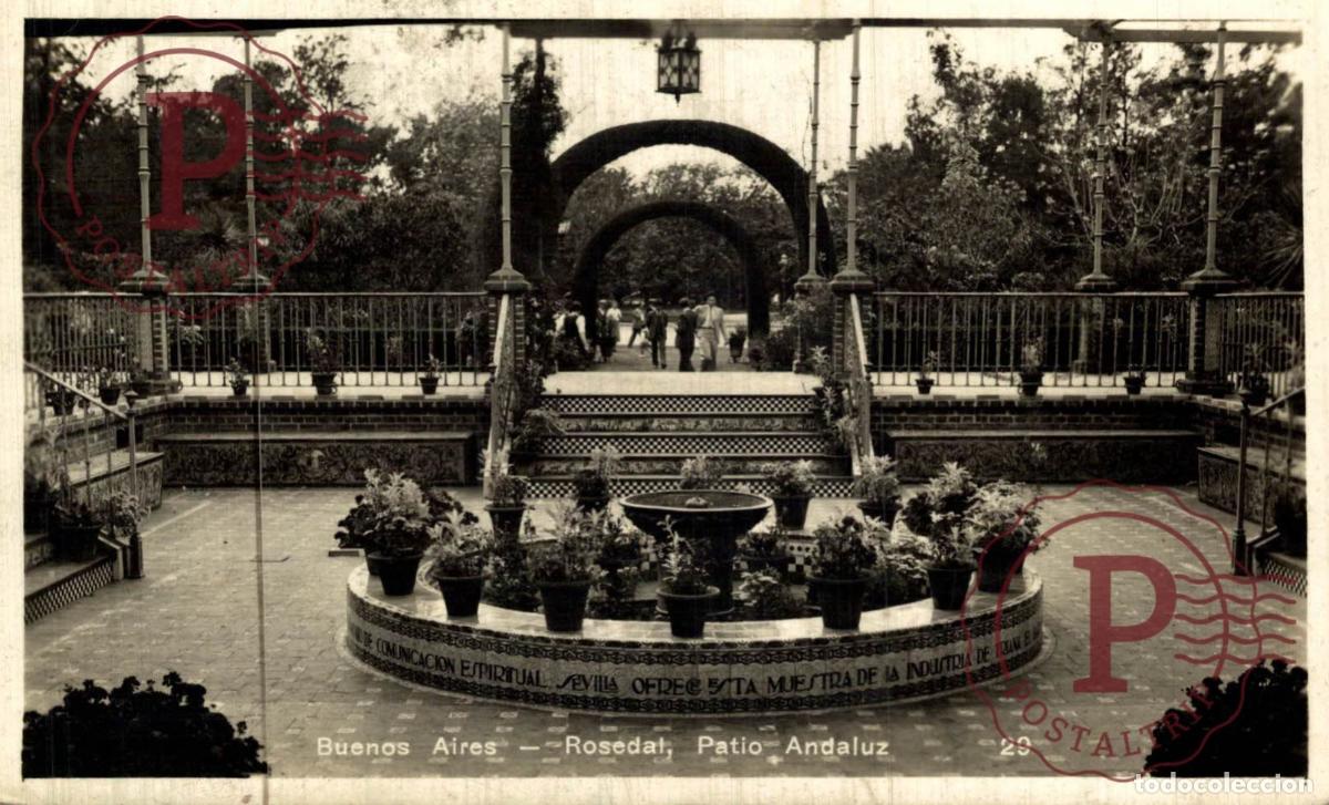 Postcards: ARGENTINA. BUENOS AIRES. ROSEDAL PATIO ANDALUZ. RPPC. FOTOGRAFICA