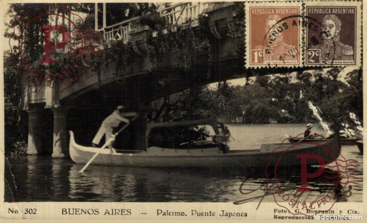 Postcards: ARGENTINA. BUENOS AIRES. PALERMO PUENTE JAPONES. RPPC. FOTOGRAFICA BOURQUIN Y CIA