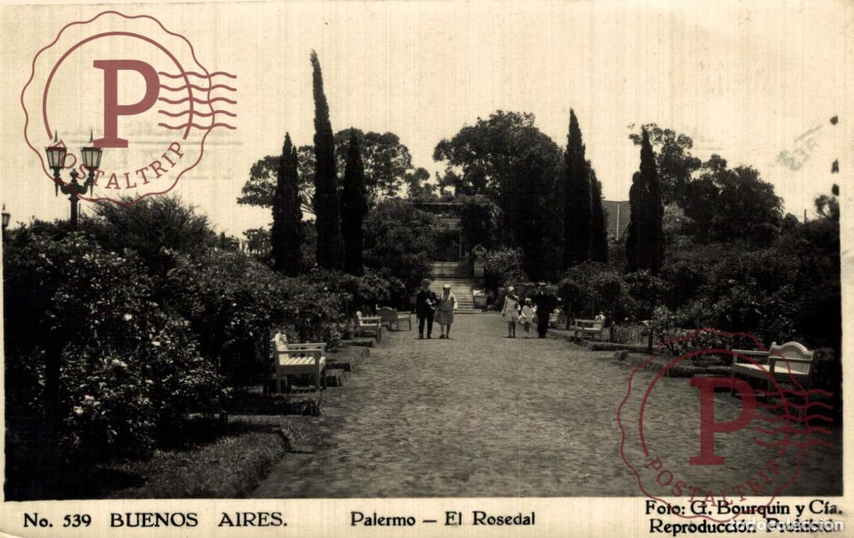 Postcards: ARGENTINA. BUENOS AIRES. PALERMO. EL ROSEDAL. RPPC FOTOGRAFICA G. BOURQUIN Y CIA